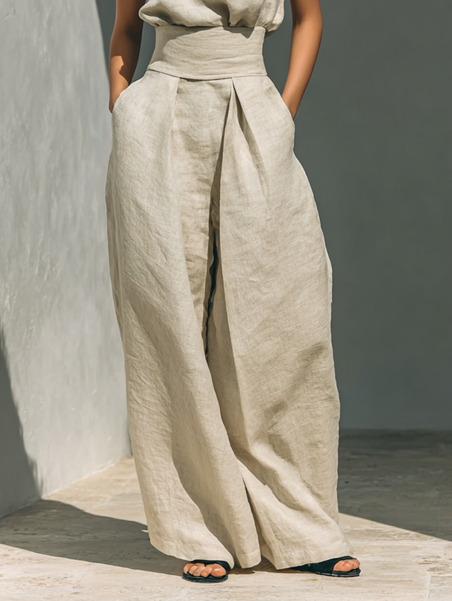 TREMBLAY MONTRÉAL | ENSEMBLE PANTALON LARGE EN COTON POUR FEMME
