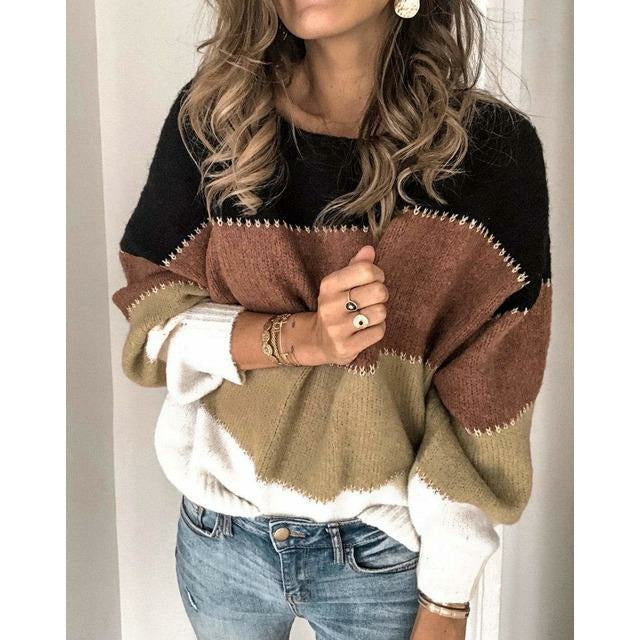 TREMBLAY MONTRÉAL | PULL PATCHWORK RAYÉ POUR FEMMES