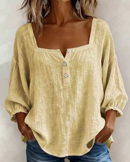 MOREAU LYON | BLOUSE À COL CARRÉ POUR FEMMES