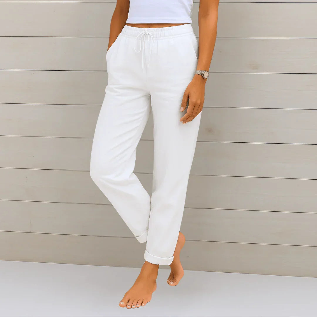 MOREAU LYON | PANTALON EN LIN STRETCH POUR FEMMES