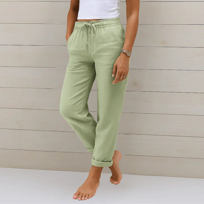 MOREAU LYON | PANTALON EN LIN STRETCH POUR FEMMES