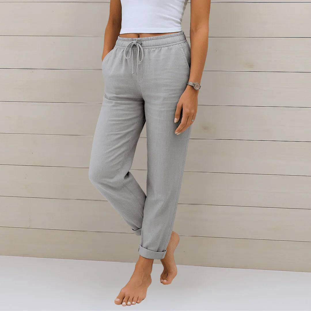 MOREAU LYON | PANTALON EN LIN STRETCH POUR FEMMES