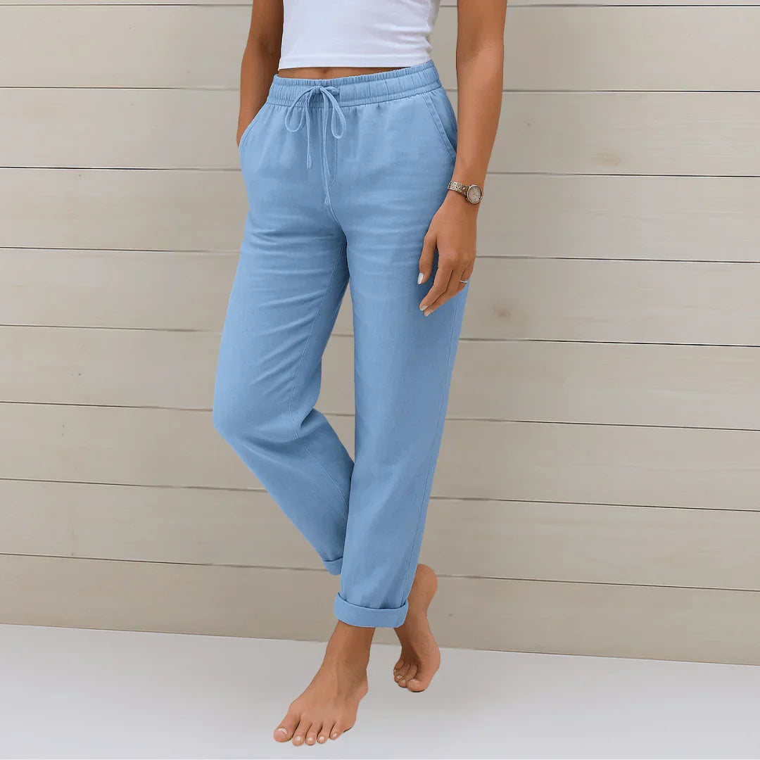MOREAU LYON | PANTALON EN LIN STRETCH POUR FEMMES