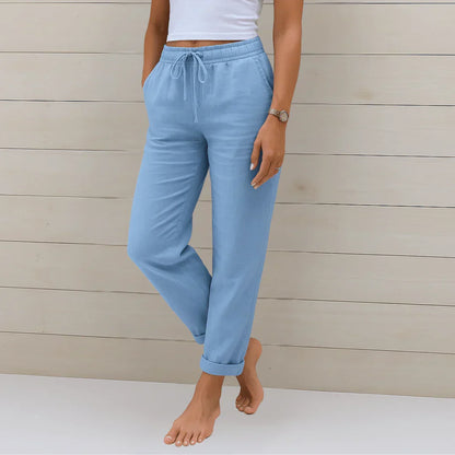 MOREAU LYON | PANTALON EN LIN STRETCH POUR FEMMES