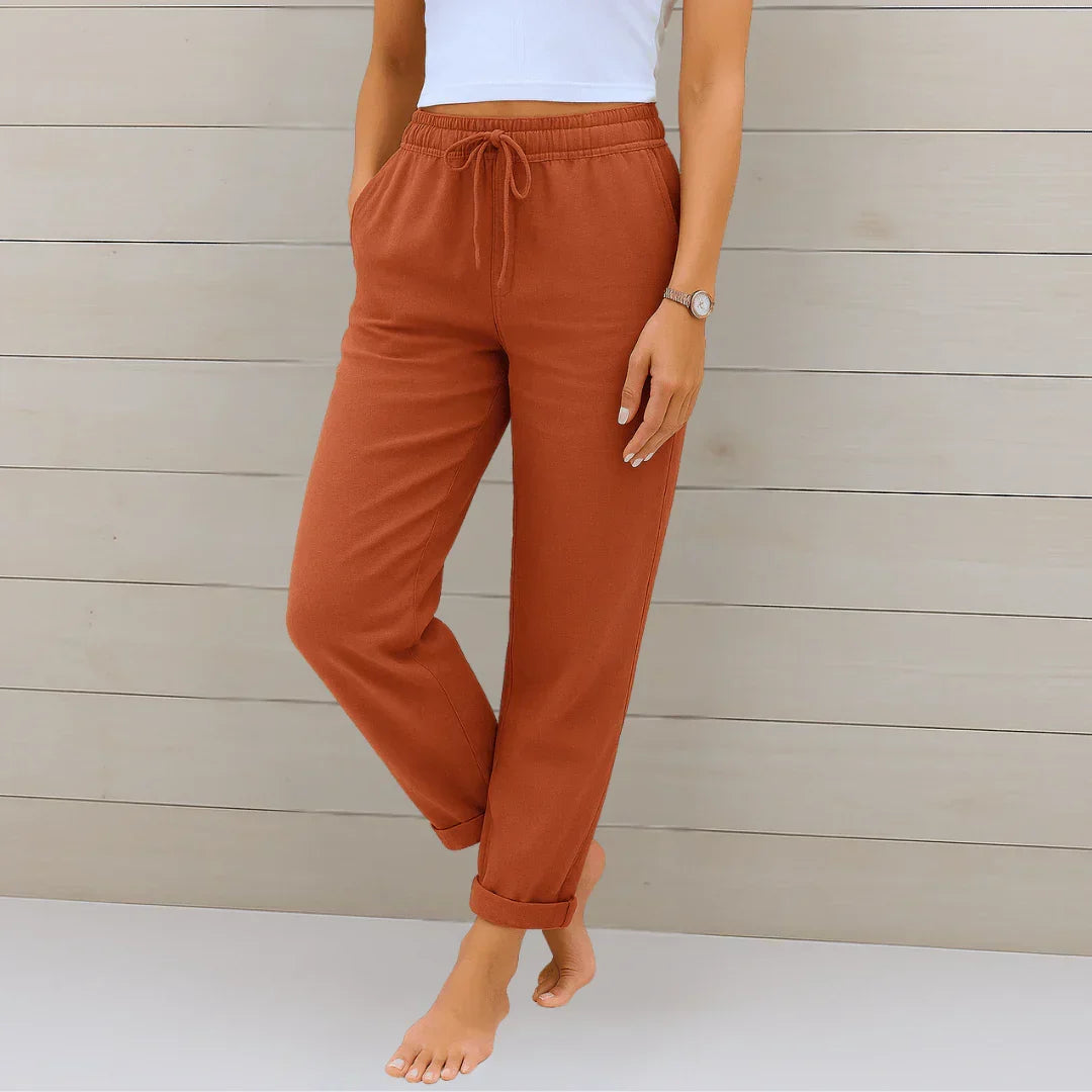 MOREAU LYON | PANTALON EN LIN STRETCH POUR FEMMES