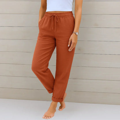 MOREAU LYON | PANTALON EN LIN STRETCH POUR FEMMES