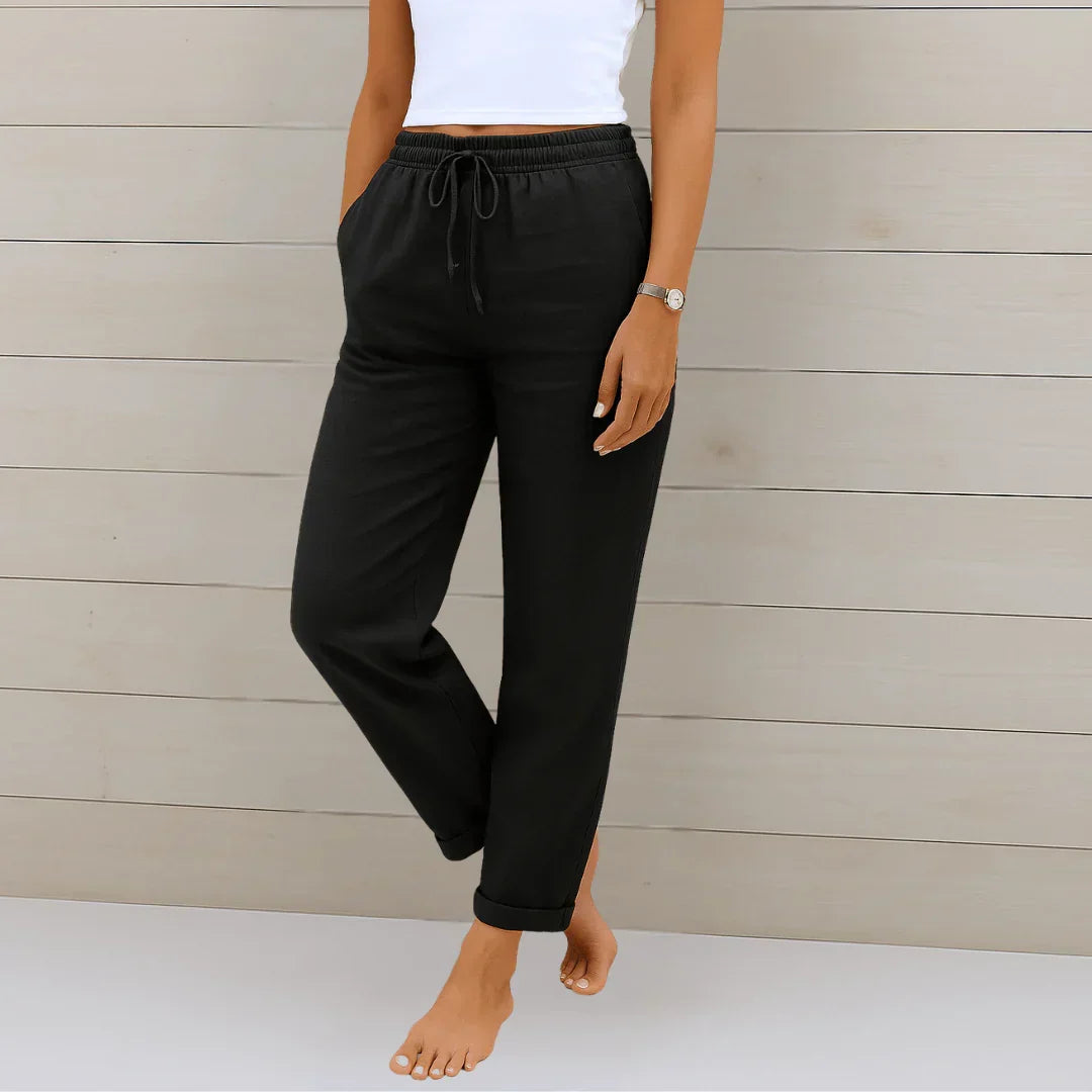 MOREAU LYON | PANTALON EN LIN STRETCH POUR FEMMES