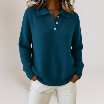 MOREAU LYON | WOMEN'S COLLARED KNIT PULLOVER