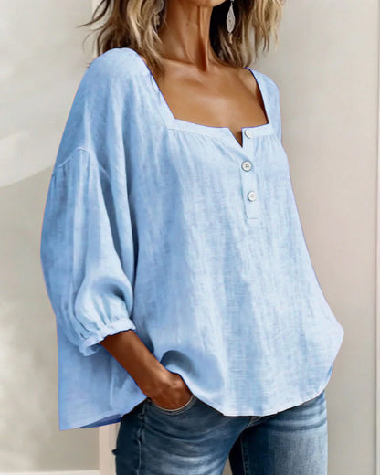 MOREAU LYON | BLOUSE À COL CARRÉ POUR FEMMES