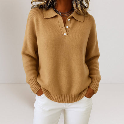 MOREAU LYON | WOMEN'S COLLARED KNIT PULLOVER