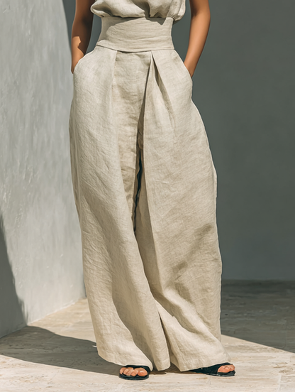 TREMBLAY MONTRÉAL | ENSEMBLE PANTALON LARGE EN COTON POUR FEMME