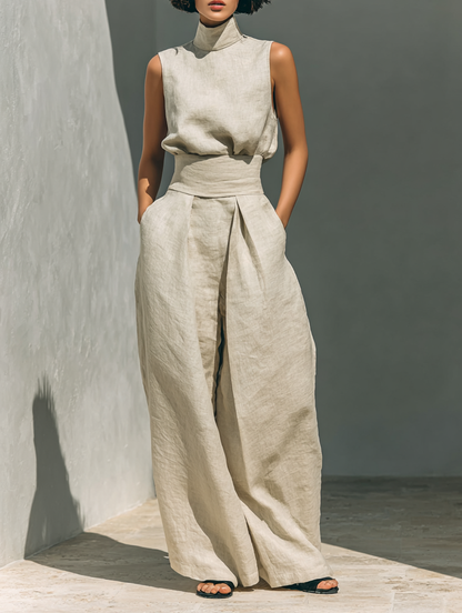 TREMBLAY MONTRÉAL | ENSEMBLE PANTALON LARGE EN COTON POUR FEMME