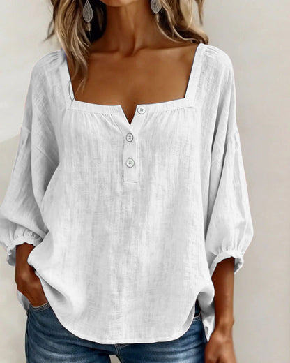 MOREAU LYON | BLOUSE À COL CARRÉ POUR FEMMES