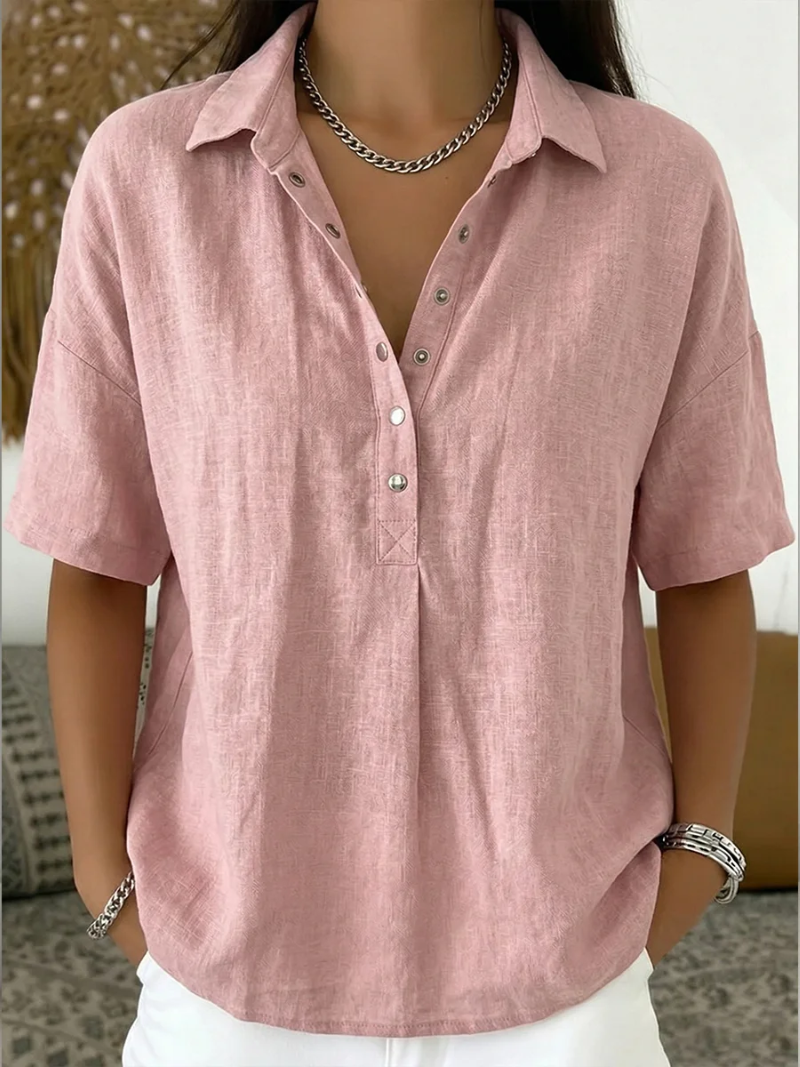 MOREAU LYON | WOMEN'S CLASSIC V-NECK BLOUSE