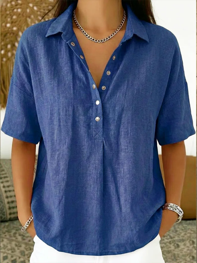 MOREAU LYON | WOMEN'S CLASSIC V-NECK BLOUSE