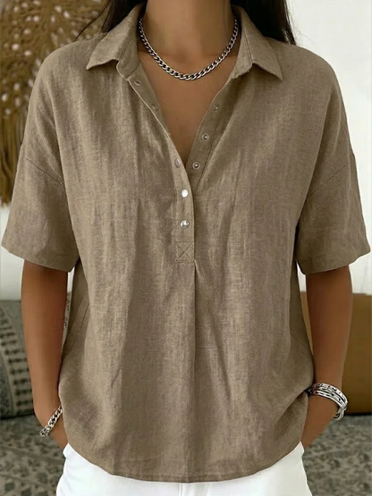 MOREAU LYON | WOMEN'S CLASSIC V-NECK BLOUSE