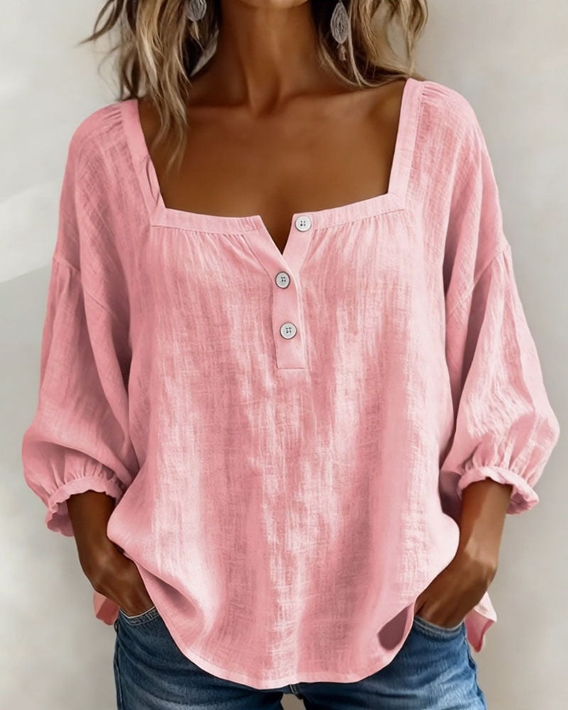MOREAU LYON | BLOUSE À COL CARRÉ POUR FEMMES