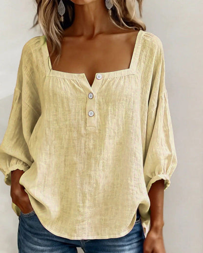 MOREAU LYON | BLOUSE À COL CARRÉ POUR FEMMES