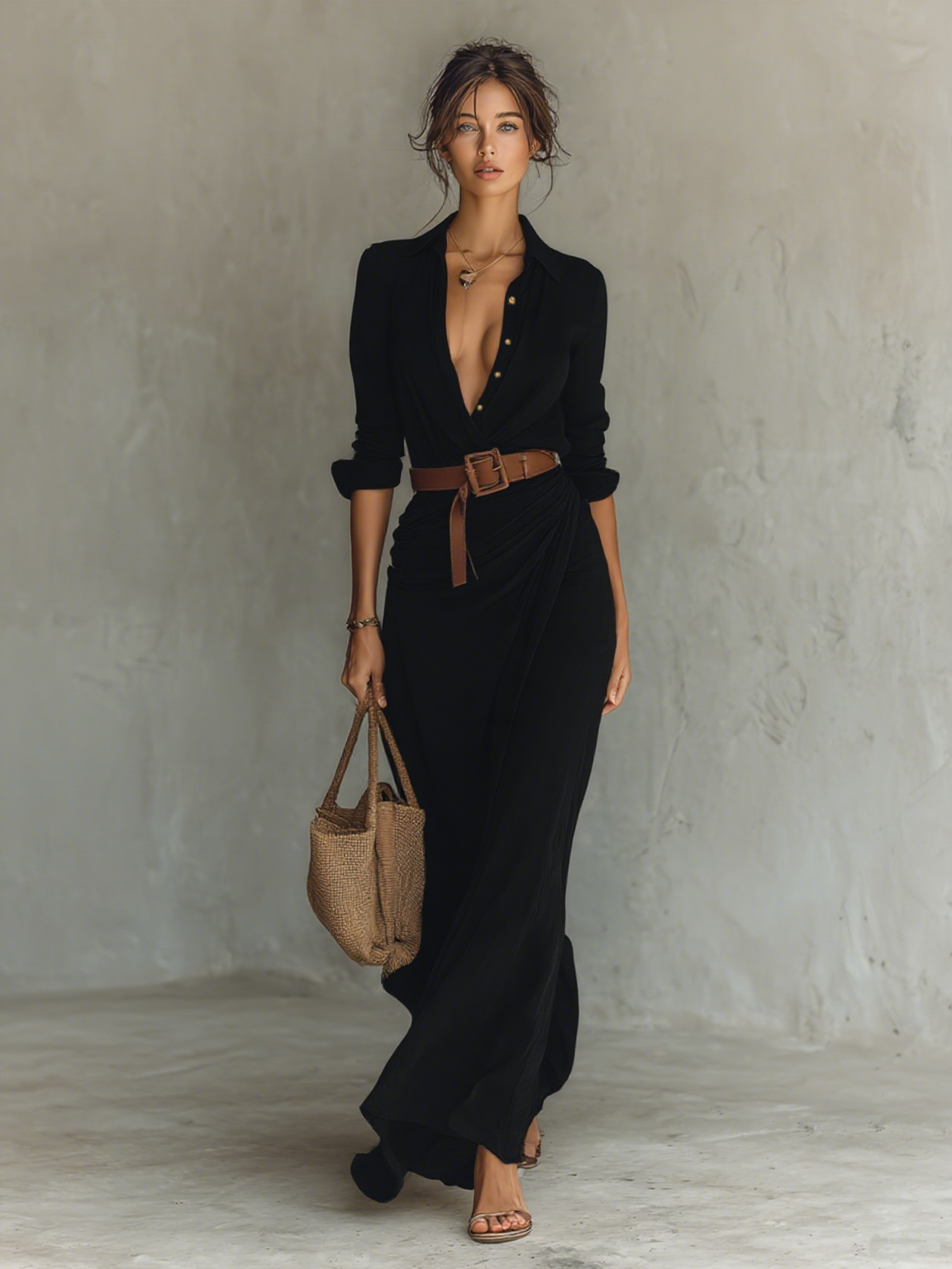 MOREAU LYON | WOMEN'S BELTED MAXI DRESS