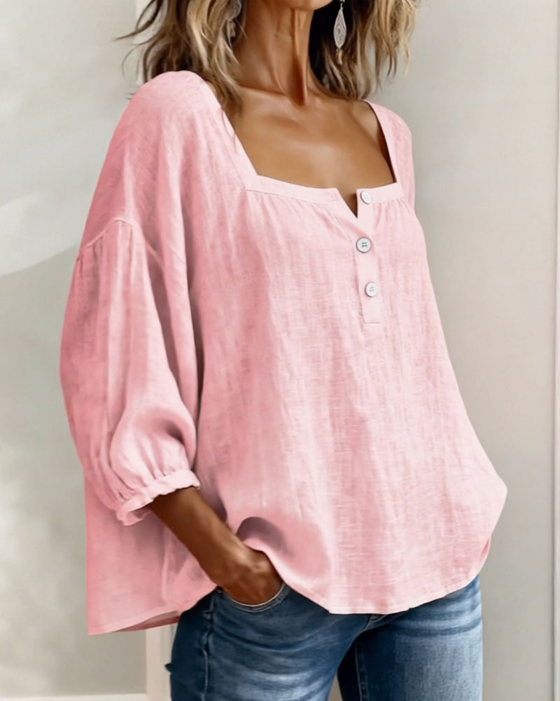MOREAU LYON | BLOUSE À COL CARRÉ POUR FEMMES