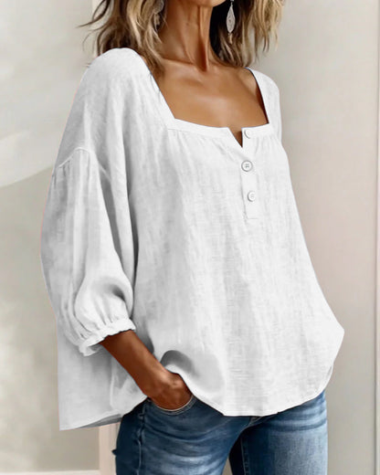 MOREAU LYON | BLOUSE À COL CARRÉ POUR FEMMES