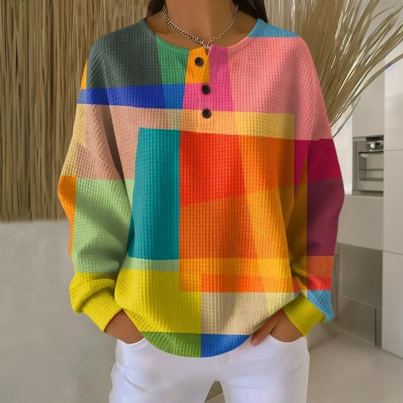 MOREAU LYON | WOMEN'S BUTTONED PRINTED JUMPER