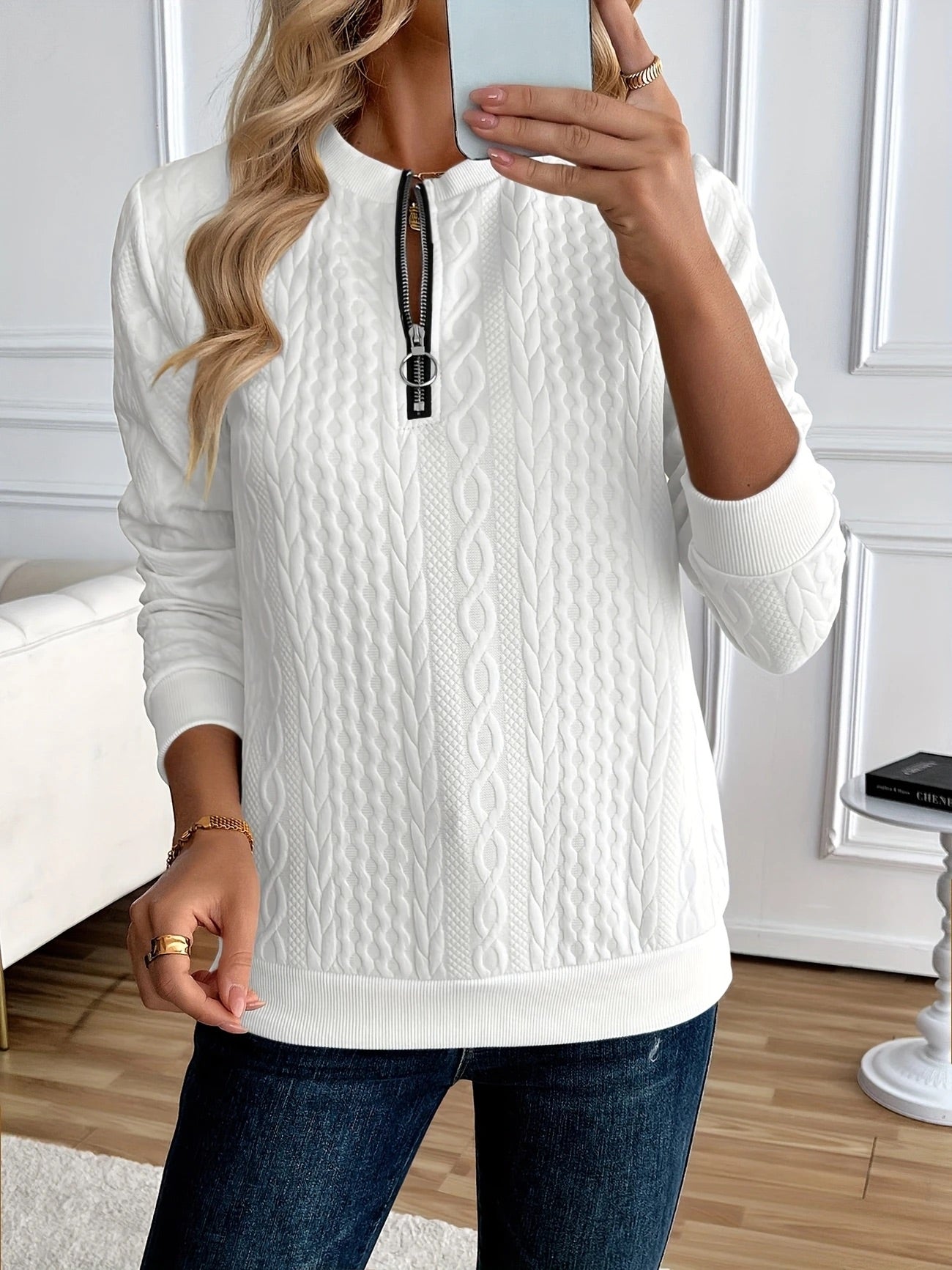 MOREAU LYON | VESTE ZIPPÉE TEXTURÉE POUR FEMMES
