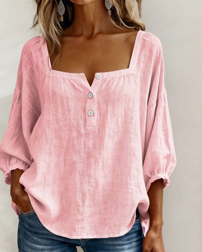 MOREAU LYON | BLOUSE À COL CARRÉ POUR FEMMES