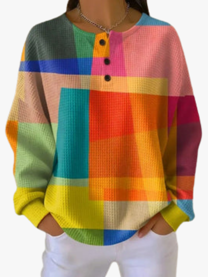 MOREAU LYON | WOMEN'S BUTTONED PRINTED JUMPER