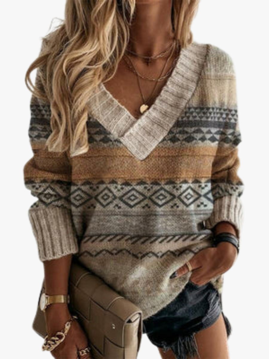 MOREAU LYON | PULL EN TRICOT PATCHWORK POUR FEMMES