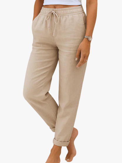 MOREAU LYON | PANTALON EN LIN STRETCH POUR FEMMES