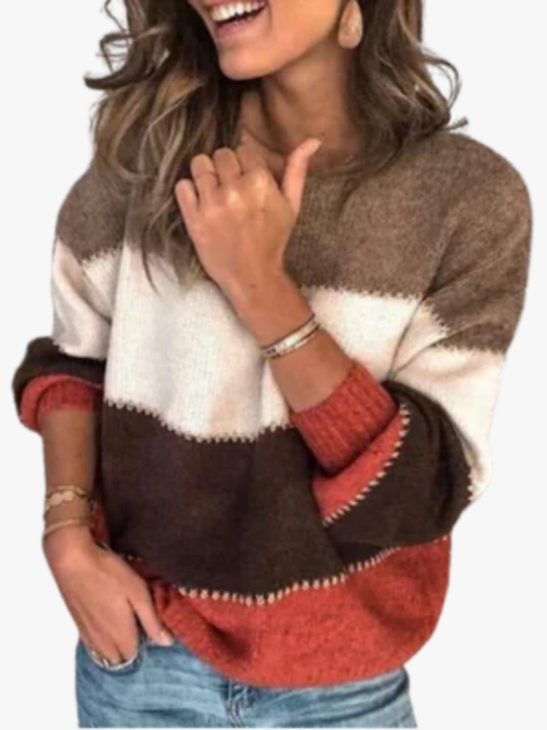 TREMBLAY MONTRÉAL | PULL PATCHWORK RAYÉ POUR FEMMES