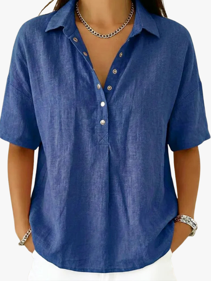 MOREAU LYON | BLOUSE BOUTONNÉE COL V FEMME
