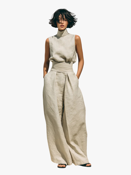 TREMBLAY MONTRÉAL | ENSEMBLE PANTALON LARGE EN COTON POUR FEMME