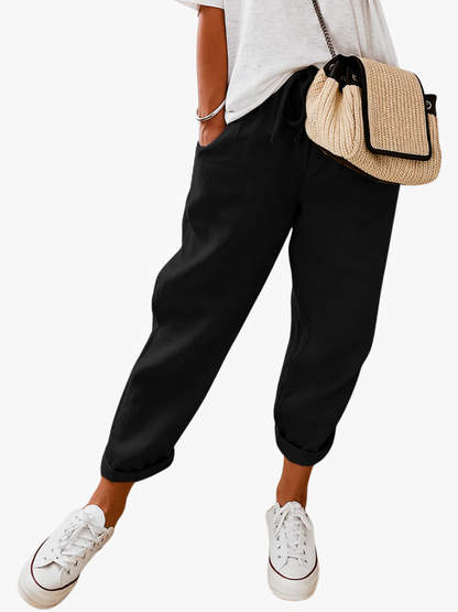 MOREAU LYON | PANTALON DÉCONTRACTÉ EN LIN POUR FEMMES