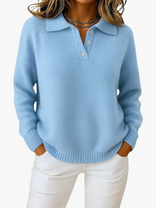 MOREAU LYON | WOMEN'S COLLARED KNIT PULLOVER