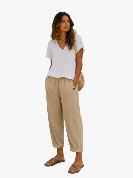 MOREAU LYON | PANTALONS CHICS EN LIN POUR FEMMES - ÉTÉ