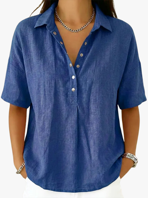MOREAU LYON | WOMEN'S V-NECK BLOUSE