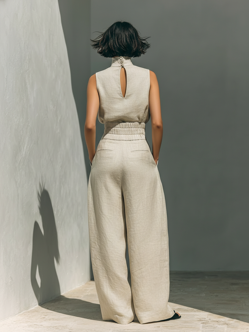 TREMBLAY MONTRÉAL | ENSEMBLE PANTALON LARGE EN COTON POUR FEMME