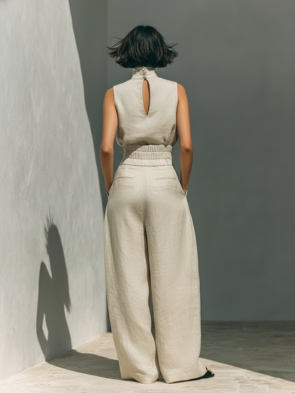 TREMBLAY MONTRÉAL | ENSEMBLE PANTALON LARGE EN COTON POUR FEMME