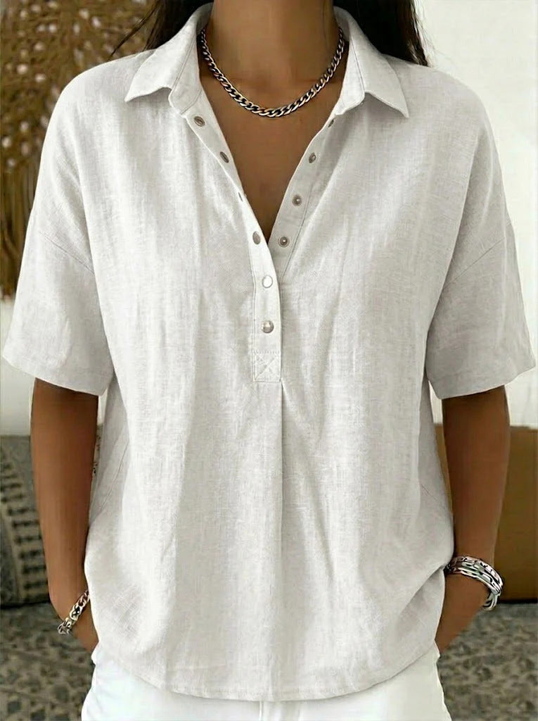 MOREAU LYON | WOMEN'S CLASSIC V-NECK BLOUSE