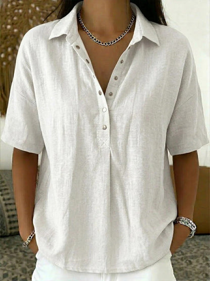 MOREAU LYON | WOMEN'S CLASSIC V-NECK BLOUSE
