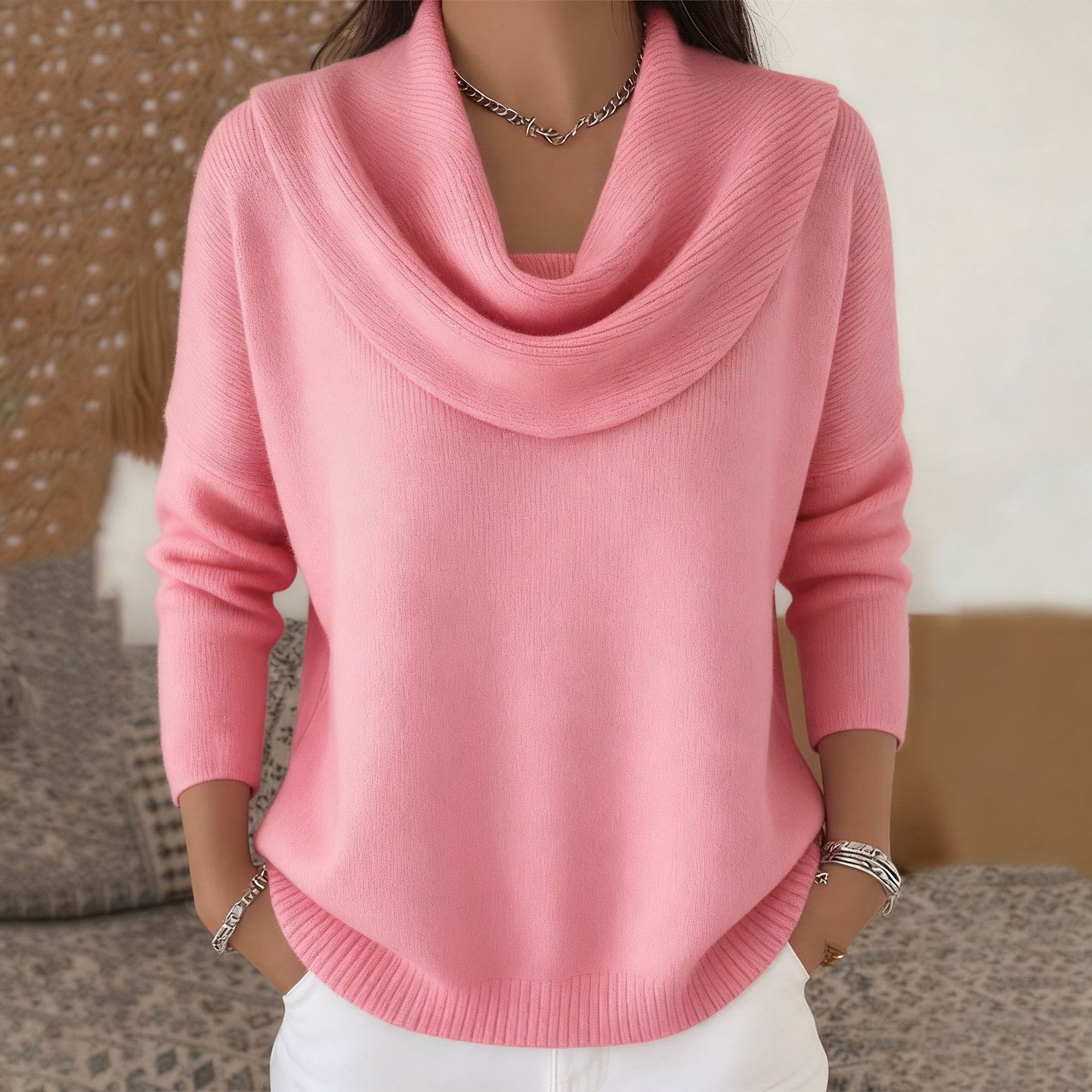 MOREAU LYON | Women's Elegant Collar Sweater
