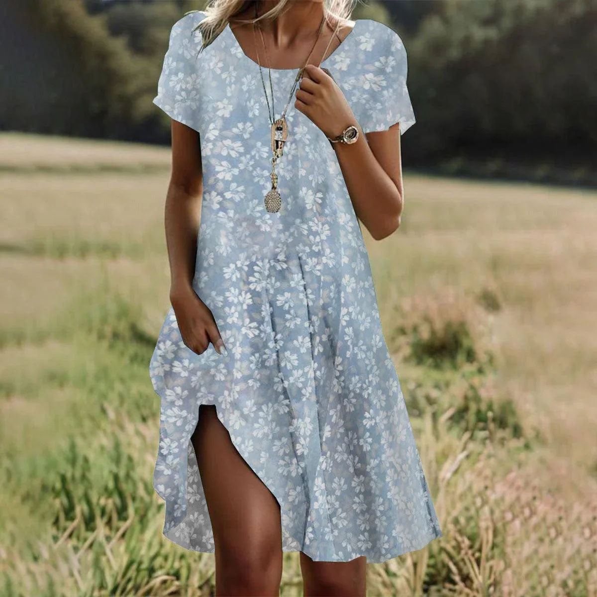 MOREAU LYON | ROBE D'ÉTÉ MI-LONGUE POUR FEMMES