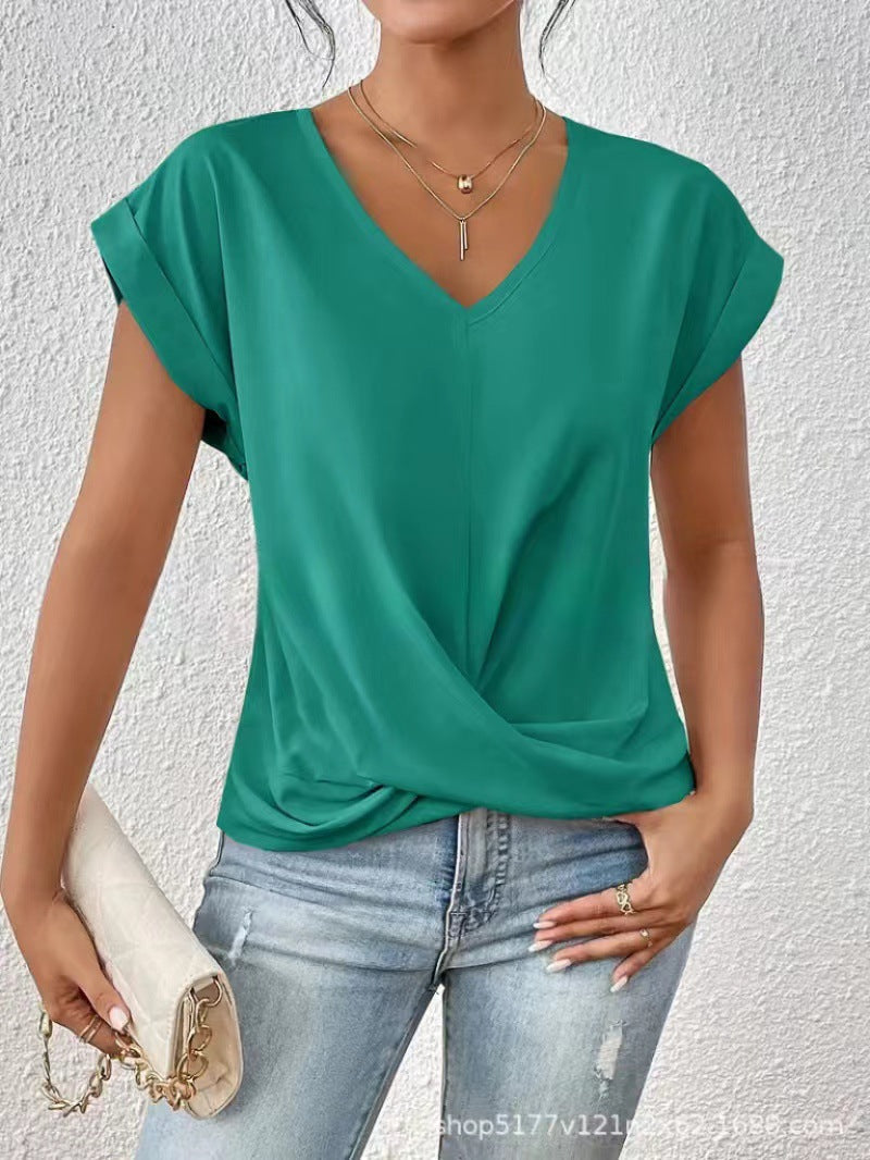 MOREAU LYON | WOMEN'S ELEGANT V-NECK T-SHIRT