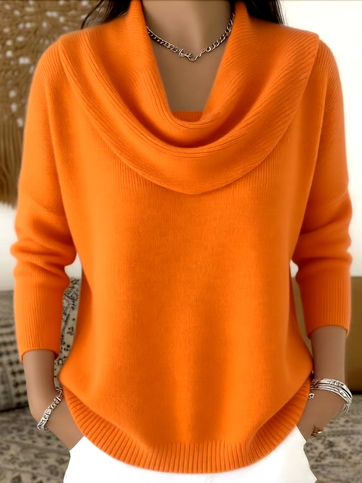 MOREAU LYON | Women's Elegant Collar Sweater