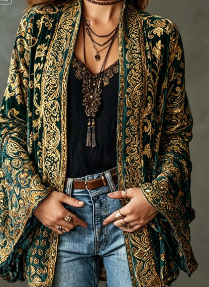 MOREAU LYON | VESTE BOHO EN VELOURS POUR FEMMES