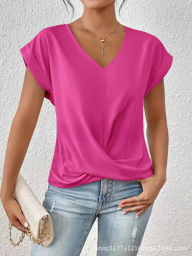 MOREAU LYON | WOMEN'S ELEGANT V-NECK T-SHIRT