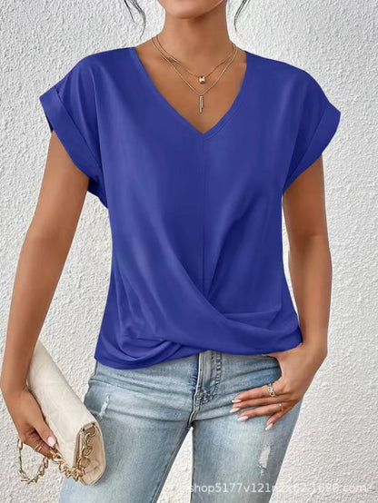 MOREAU LYON | WOMEN'S ELEGANT V-NECK T-SHIRT