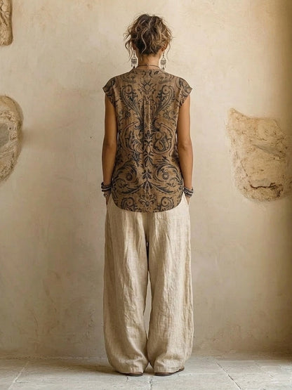 MOREAU LYON | WOMEN'S THREE-PIECE LINEN SET